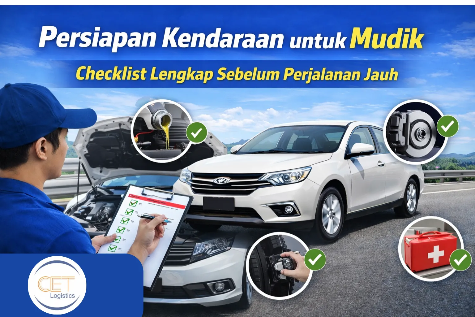 persiapan kendaraan untuk mudik